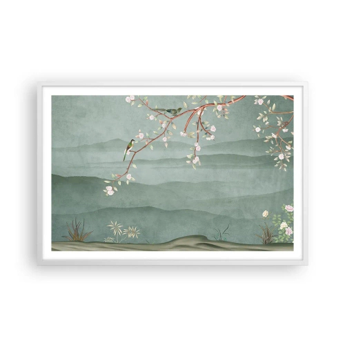 Plagát v bielom ráme - Jar je tu - 91x61 cm