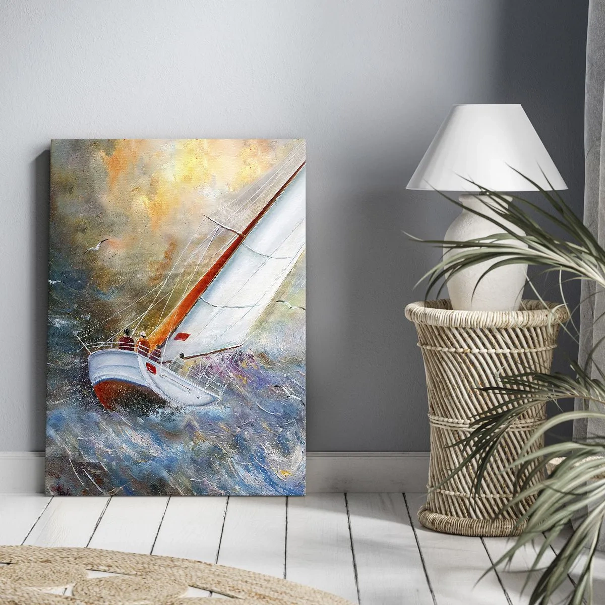 Obraz na plátne - Bežiace cez vlny - 50x70 cm