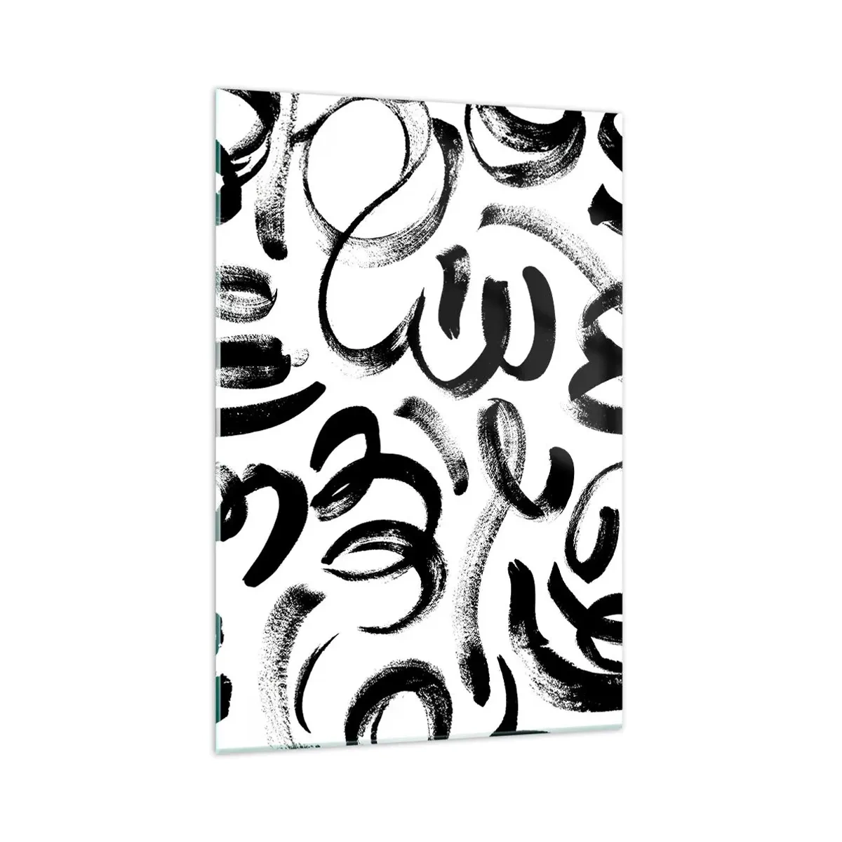 Obraz na skle - Čierne na bielom - 70x100 cm