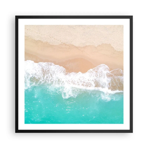 Plagát v čiernom ráme - Maznavý dotyk - 60x60 cm