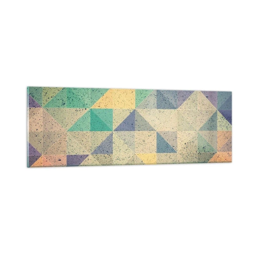 Obraz na skle - Republika trojuholníkov - 90x30 cm