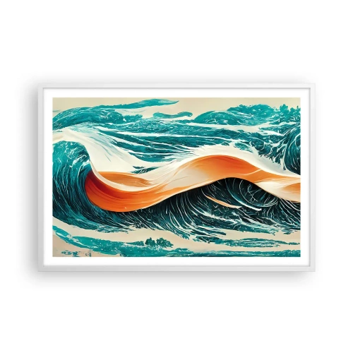 Plagát v bielom ráme - Surferov sen - 91x61 cm