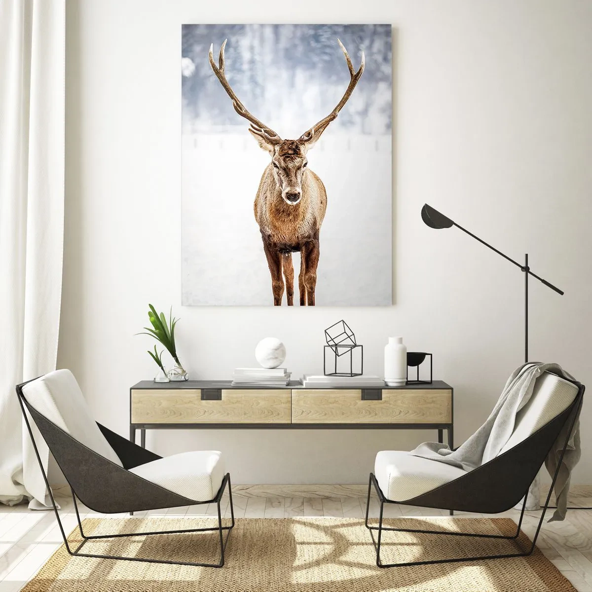 Obraz na skle - Priamo zo snehovej hmly - 50x70 cm