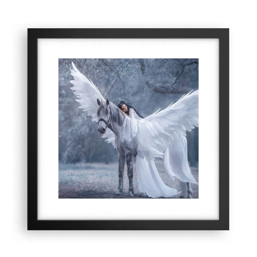 Plagát v čiernom ráme - Nadšený okamih - 30x30 cm