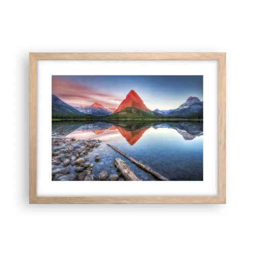 Plagát v ráme zo svetlého duba - Teplo a chlad - 40x30 cm