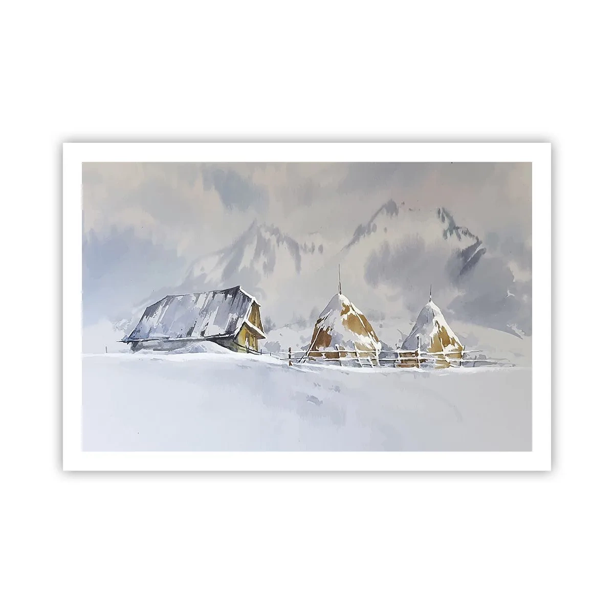 Plagát - V zasneženom údolí - 91x61 cm