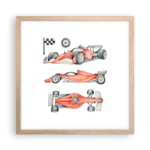 Plagát v ráme zo svetlého duba - Dobehnúť sen - 40x40 cm