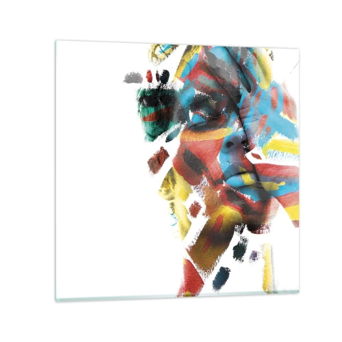 Obraz na skle - Pestrá osobnosť - 40x40 cm