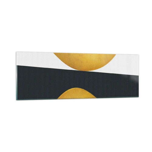 Obraz na skle - Po prvé: zlato - 90x30 cm