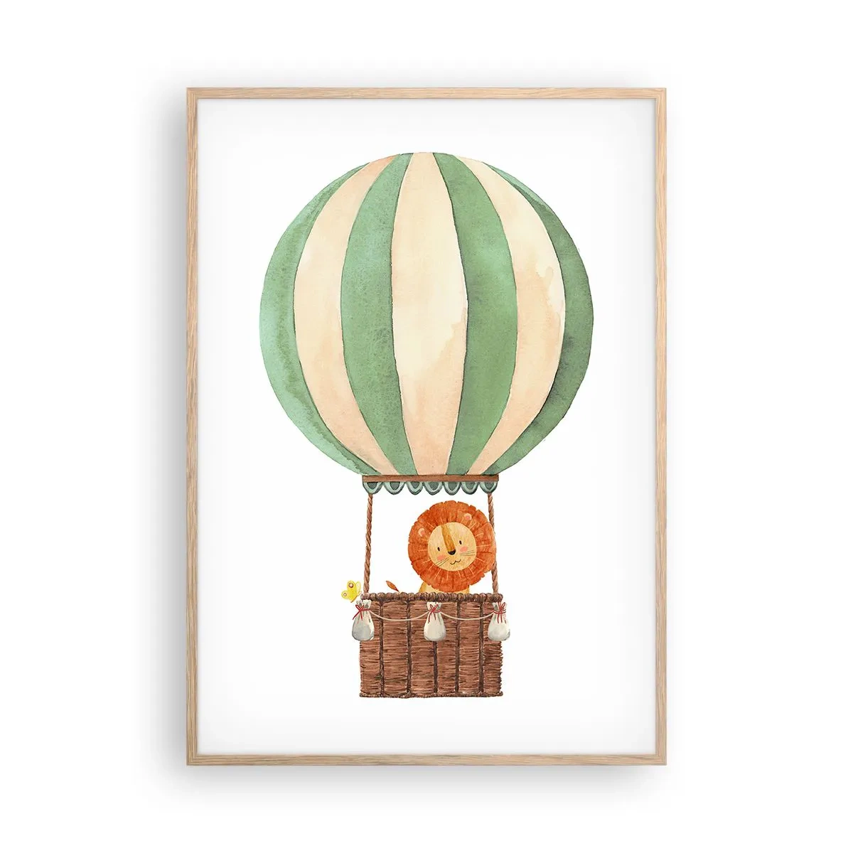 Plagát v ráme zo svetlého duba - Leonove cesty - 70x100 cm