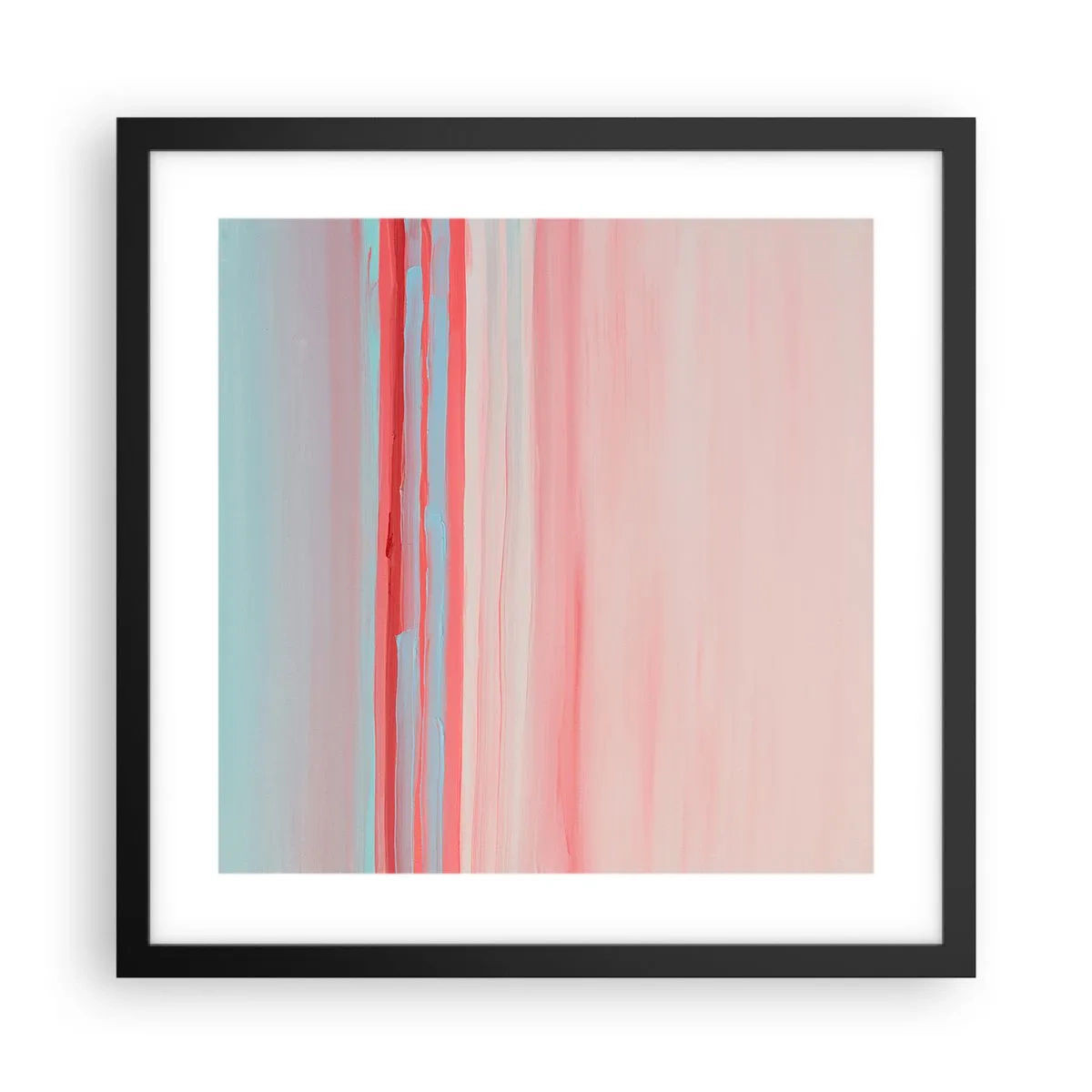 Plagát v čiernom ráme - Abstrakcia za úsvitu - 40x40 cm