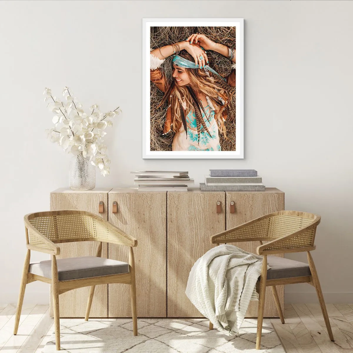 Plagát v bielom ráme - Na ceste do leta lásky - 70x100 cm