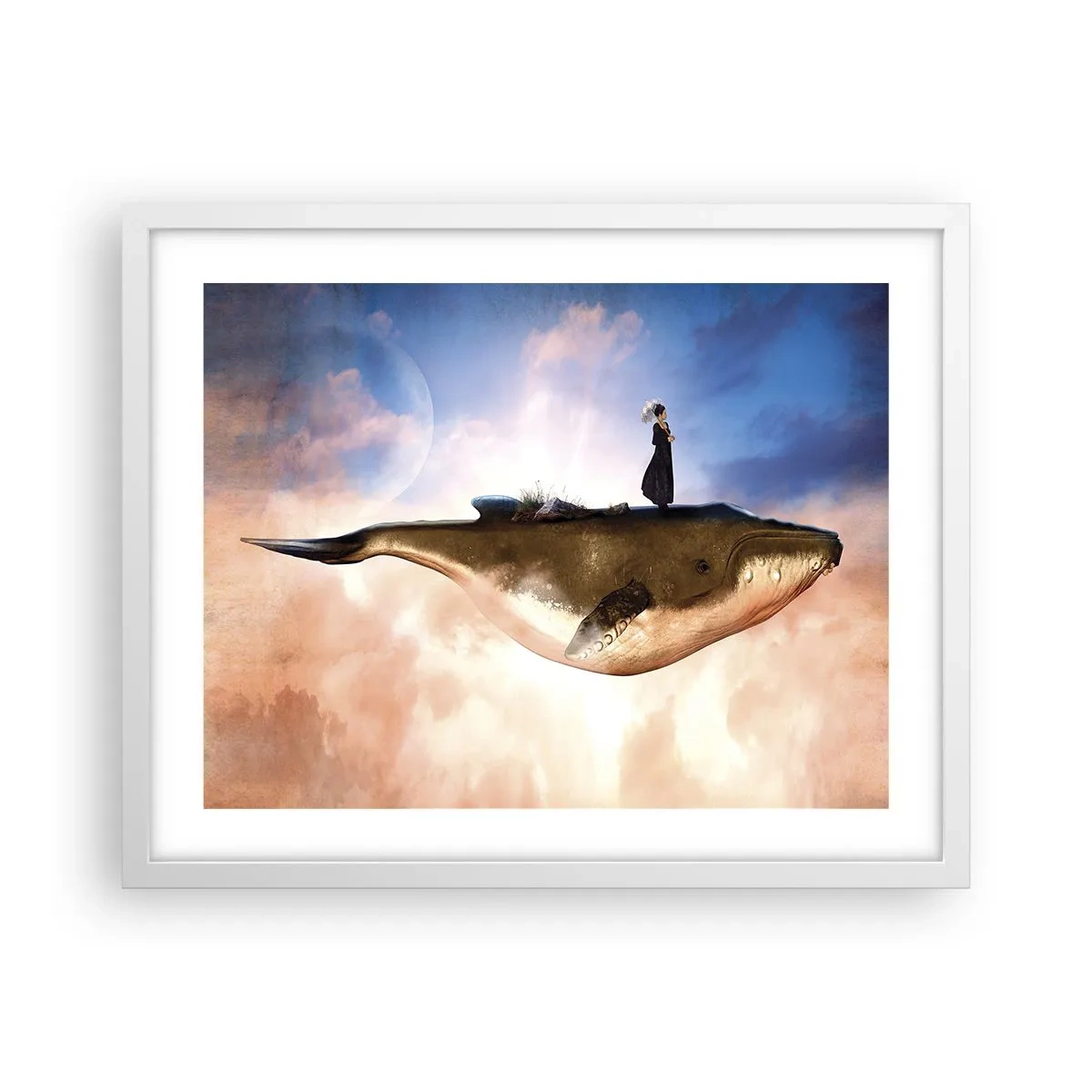 Plagát v bielom ráme - Surrealistická cesta - 50x40 cm