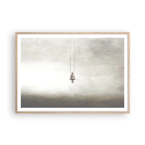 Plagát v ráme zo svetlého duba - Dieťa v nás - 100x70 cm