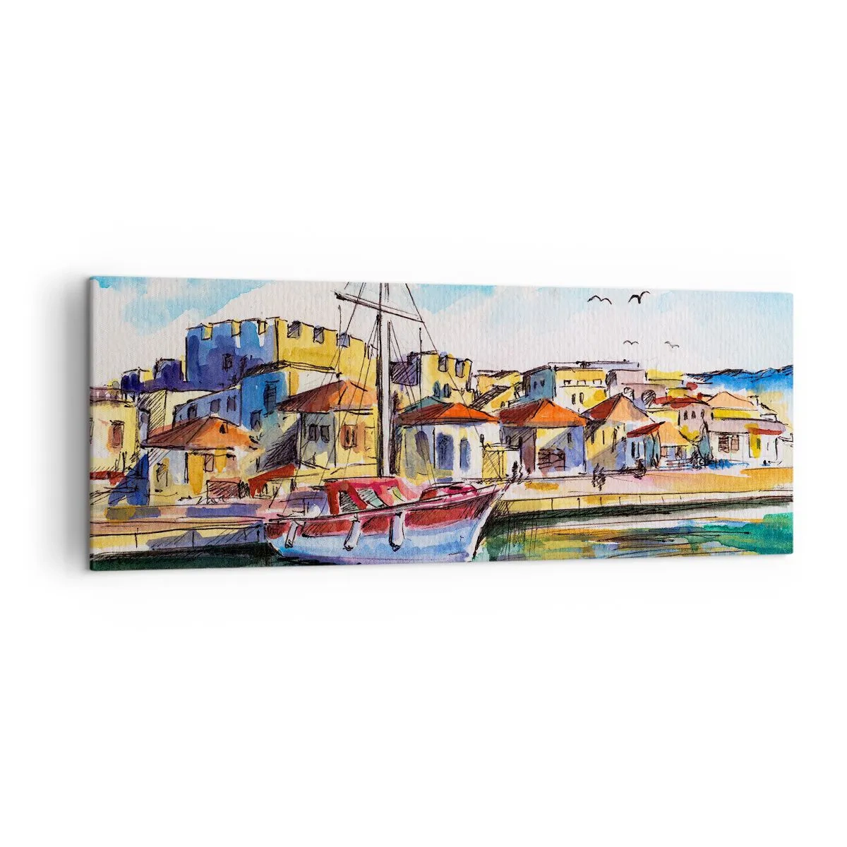 Obraz na plátne - Dúhové popoludnie - 140x50 cm