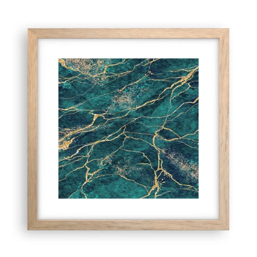 Plagát v ráme zo svetlého duba - Zlatá žila - 30x30 cm