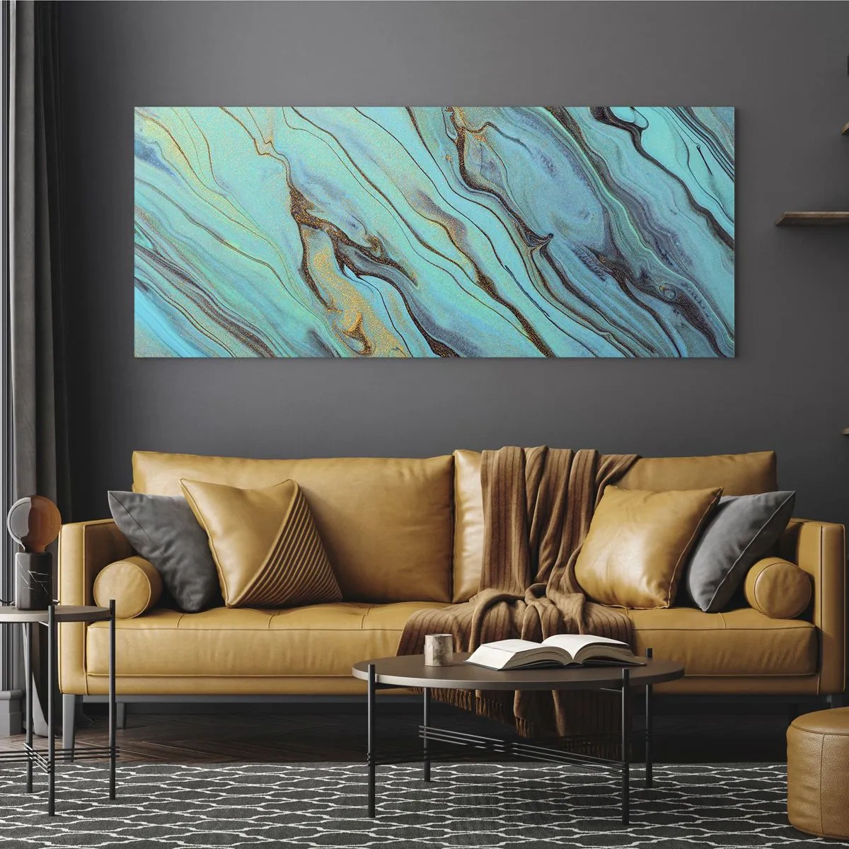 Obraz na skle - Tyrkysový príliv - 160x50 cm