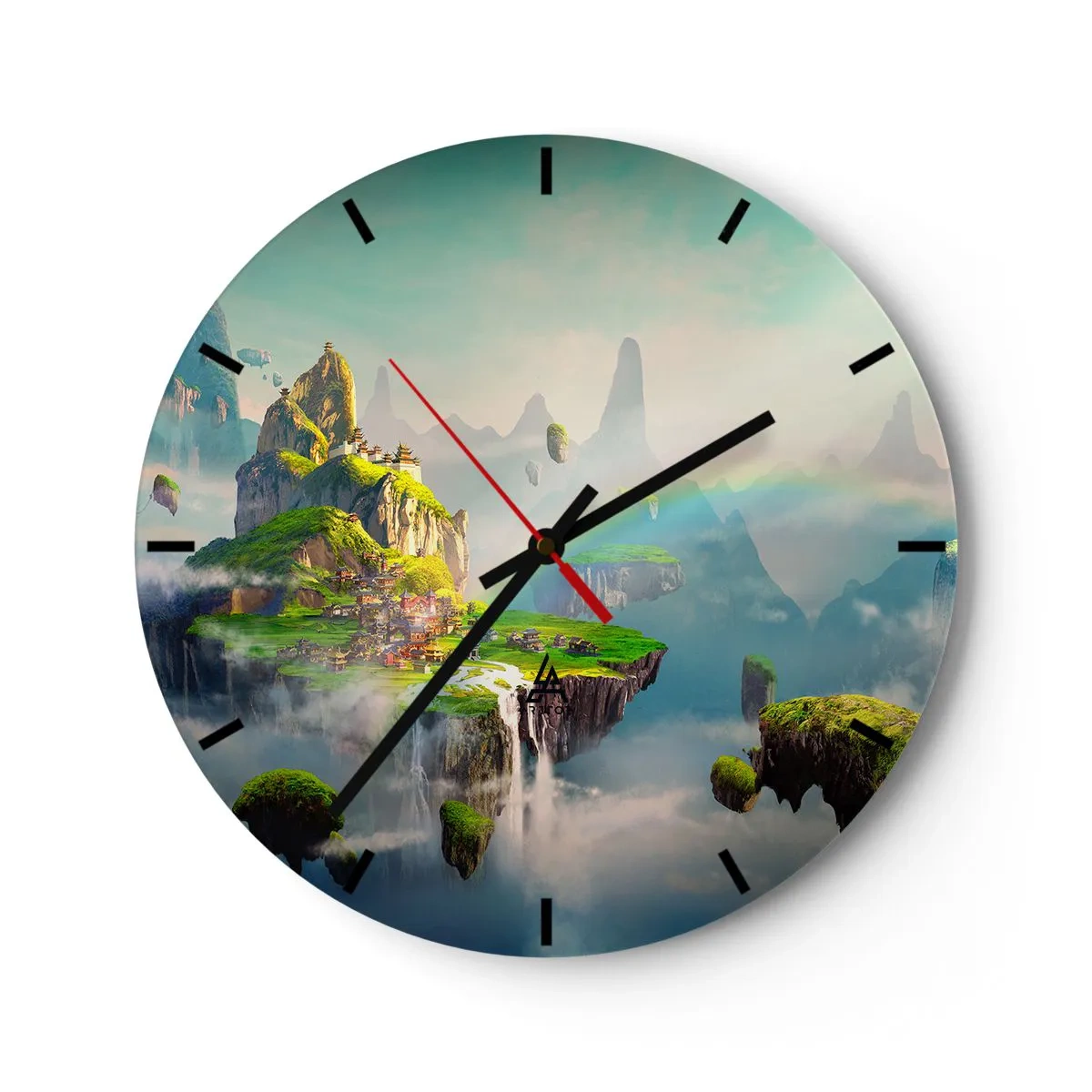 Nástenné hodiny - Uprostred neba - šťastné ostrovy - 40x40 cm