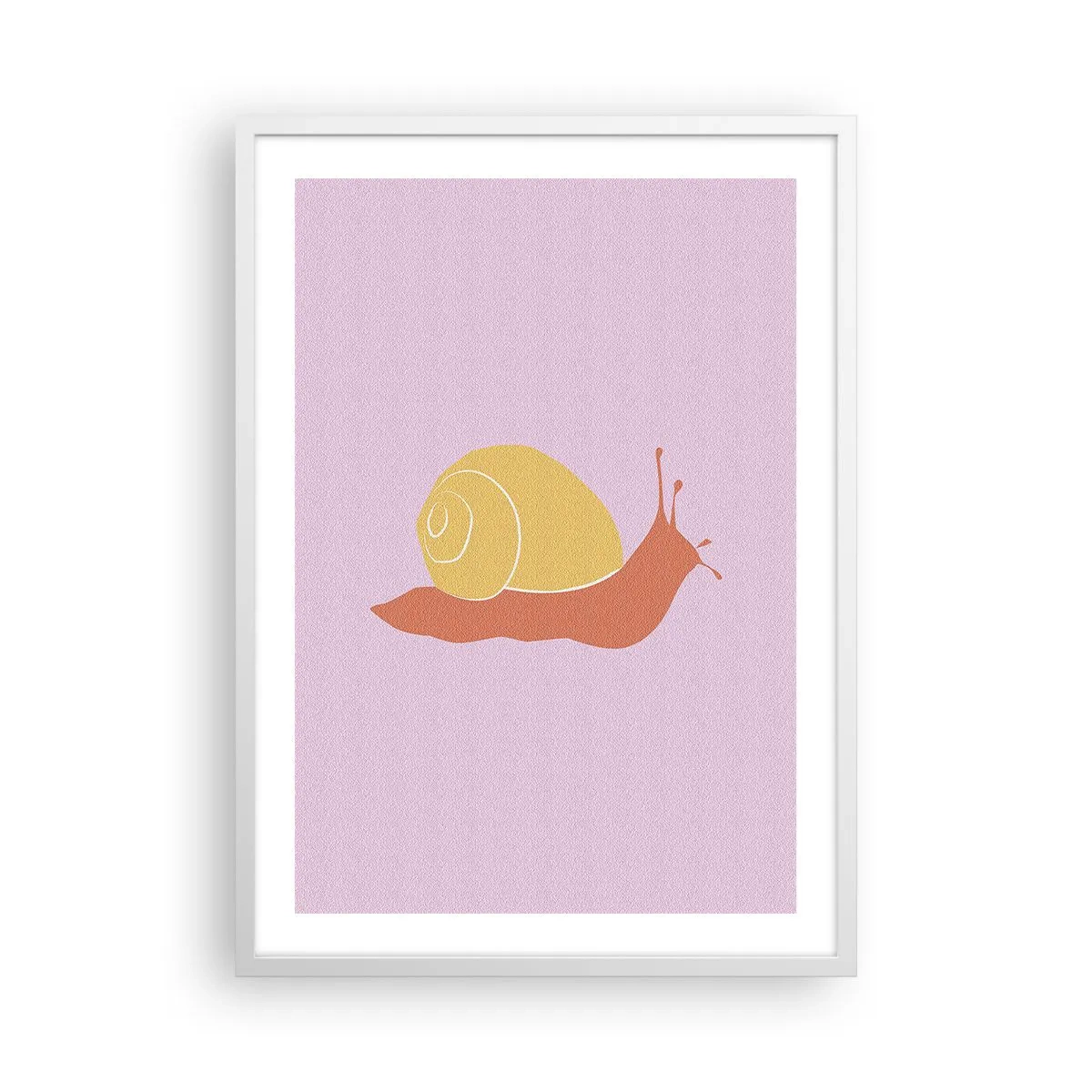 Plagát v bielom ráme - Nie je kam sa ponáhľať - 50x70 cm