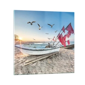 Obraz na skle - Zaslúžená prestávka - 70x70 cm