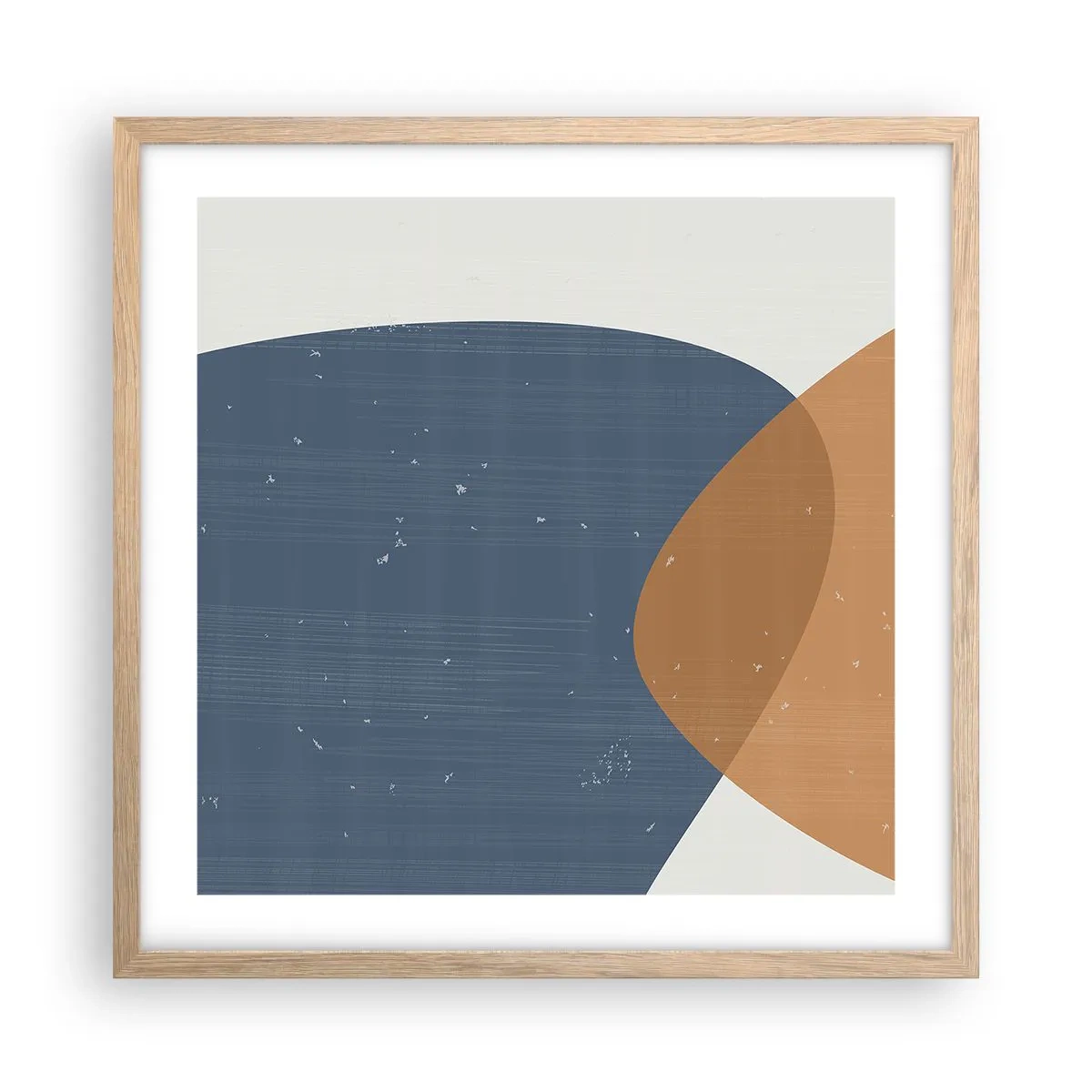 Plagát v ráme zo svetlého duba - Ovály a vplyvy - 50x50 cm