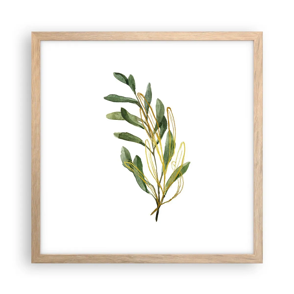 Plagát v ráme zo svetlého duba - Všetko, čo je dobré - 40x40 cm