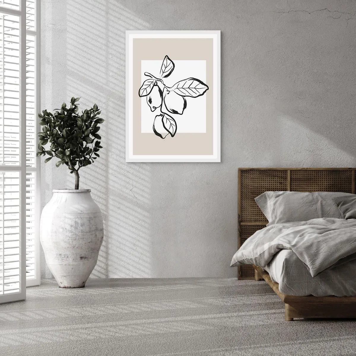 Plagát v bielom ráme - Kde citrón dozrieva… - 40x50 cm