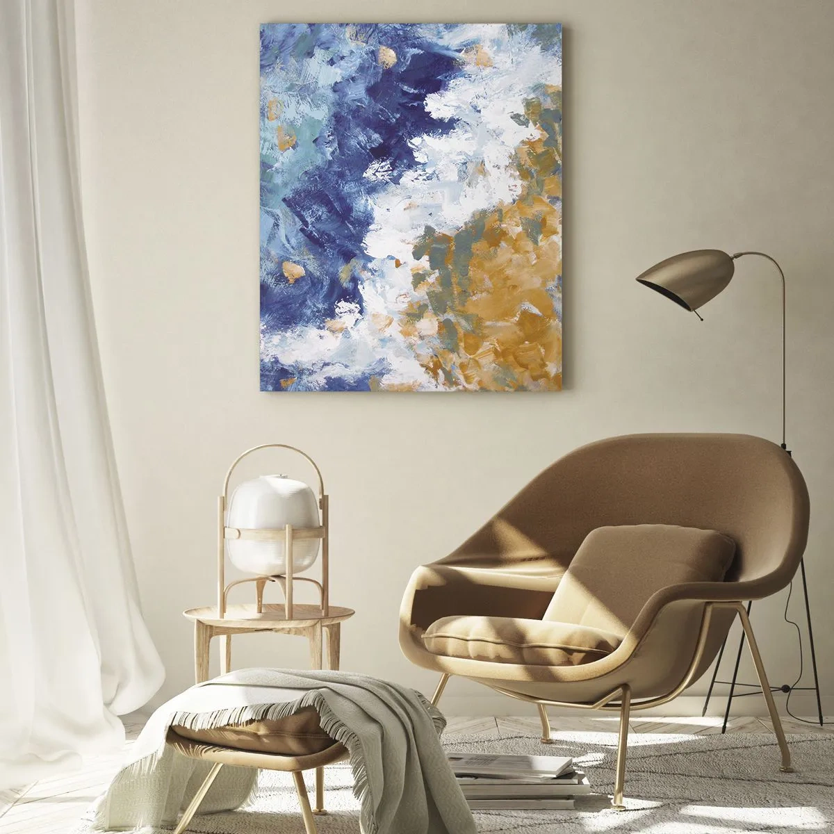 Obraz na skle - Tanec živlov - 50x70 cm