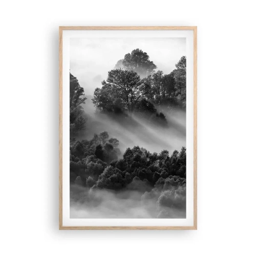 Plagát v ráme zo svetlého duba - Prebúdzanie zo spánku - 61x91 cm