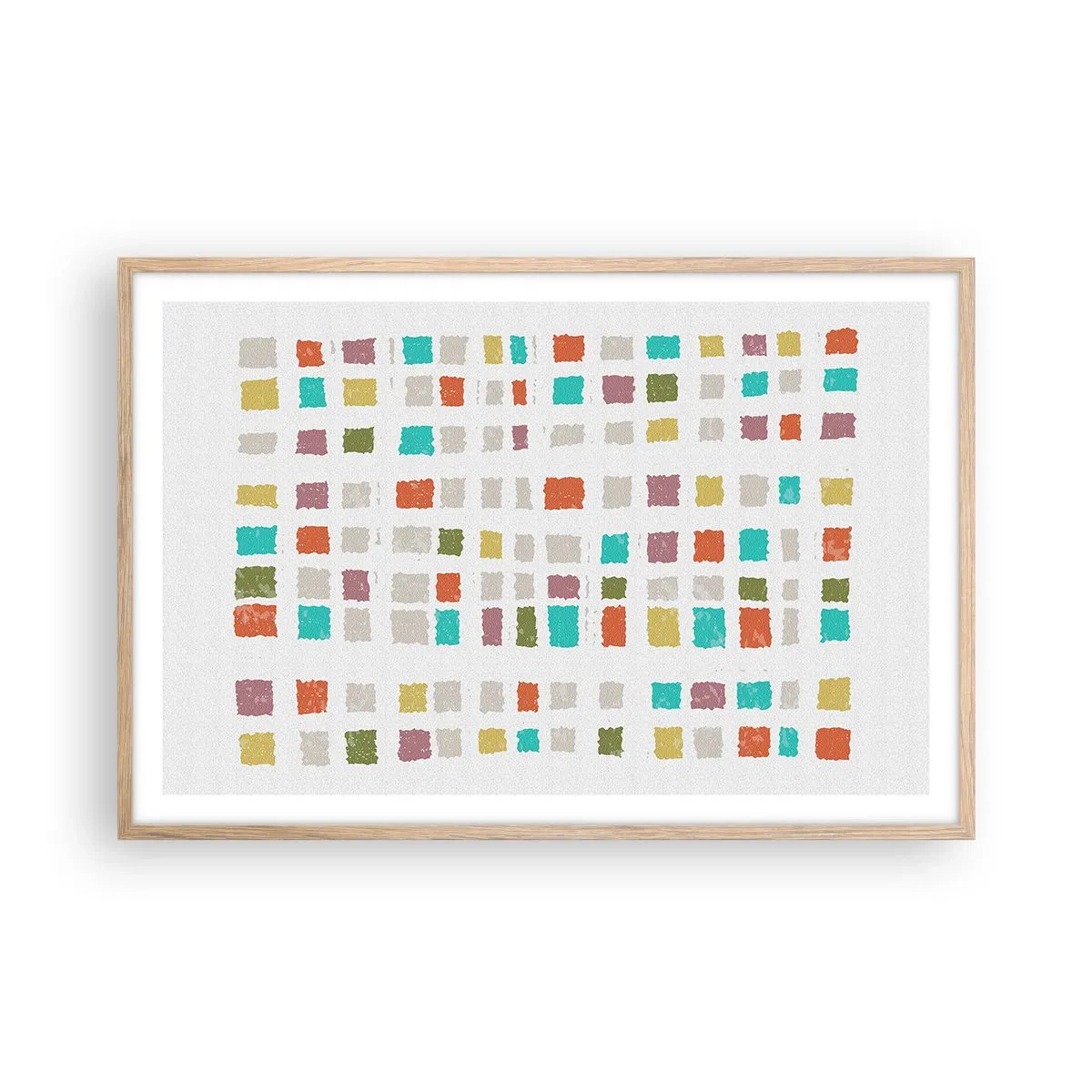 Plagát v ráme zo svetlého duba - Neznáma hra - 91x61 cm