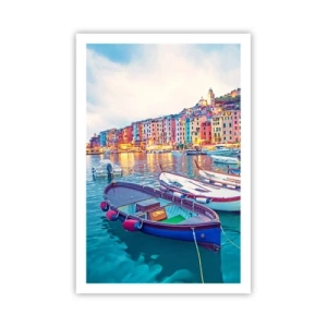 Plagát - Farebný večer v prístave - 61x91 cm
