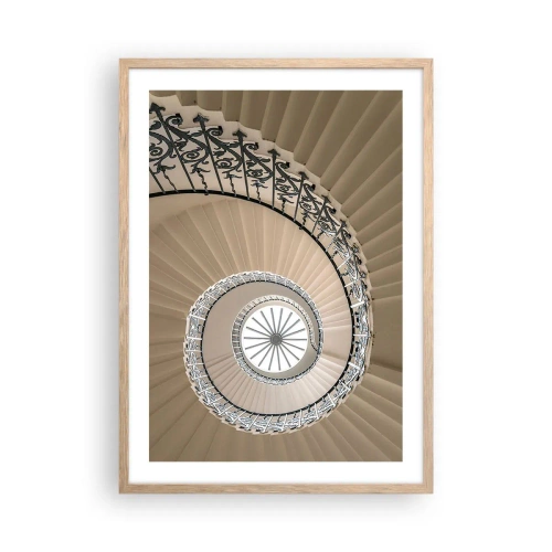 Plagát v ráme zo svetlého duba - Vnútri mušle - 50x70 cm