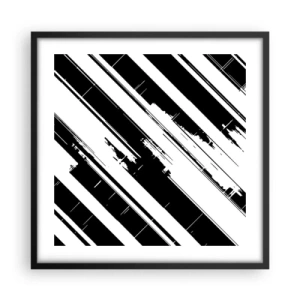 Plagát v čiernom ráme - Intenzívna a dynamická kompozícia - 50x50 cm