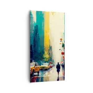 Obraz na plátne - New York – tu je aj dážď farebný - 65x120 cm
