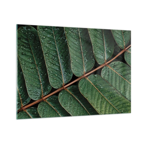 Obraz na skle - V zelenom rytme - 100x70 cm