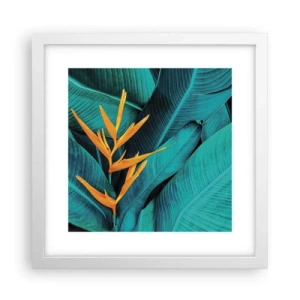 Plagát v bielom ráme - Rajský kvet - 30x30 cm