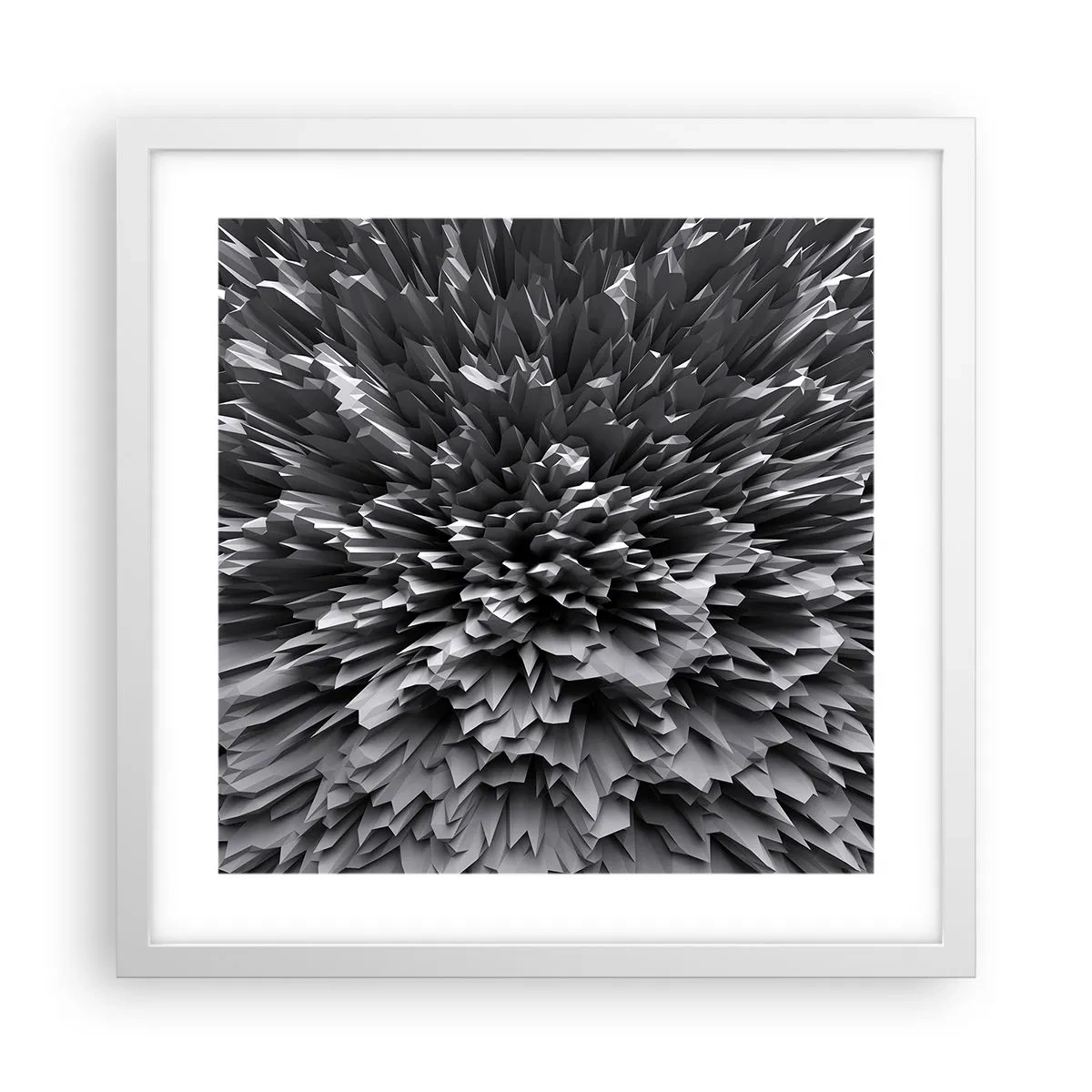 Plagát v bielom ráme - Ostrejšie to už nebude - 40x40 cm