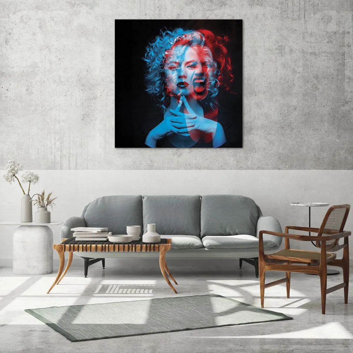 Obraz na skle - Alter ego - 60x60 cm