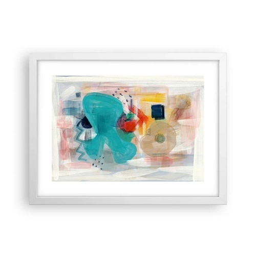 Plagát v bielom ráme - Farebná hra - 40x30 cm