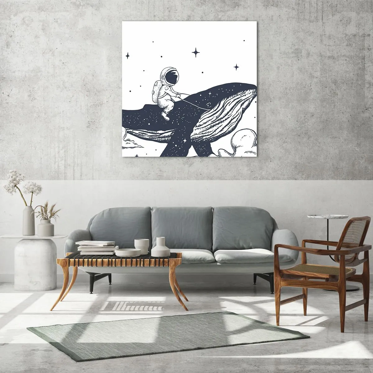 Obraz na skle - Vesmírne dobrodružstvo - 70x70 cm