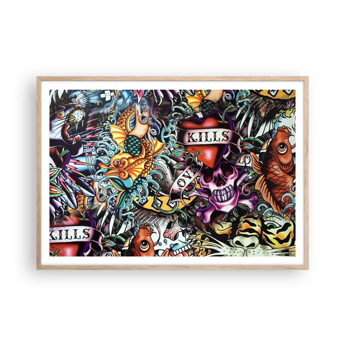 Plagát v ráme zo svetlého duba - Sen tatéra - 100x70 cm