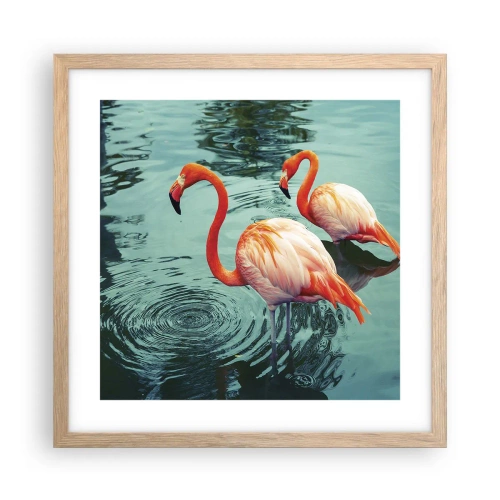 Plagát v ráme zo svetlého duba - Teraz sme v móde - 40x40 cm