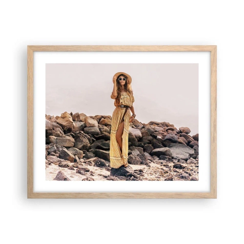 Plagát v ráme zo svetlého duba - Kúzlo kameňov - 50x40 cm