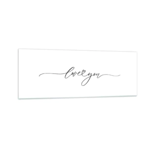 Obraz na skle - Čierne na bielom - 140x50 cm