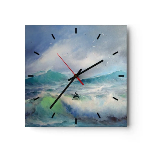 Nástenné hodiny - „Víchrica zavyla triumfálne…“ - 30x30 cm