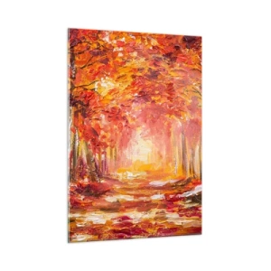 Obraz na skle - Medený les - 50x70 cm
