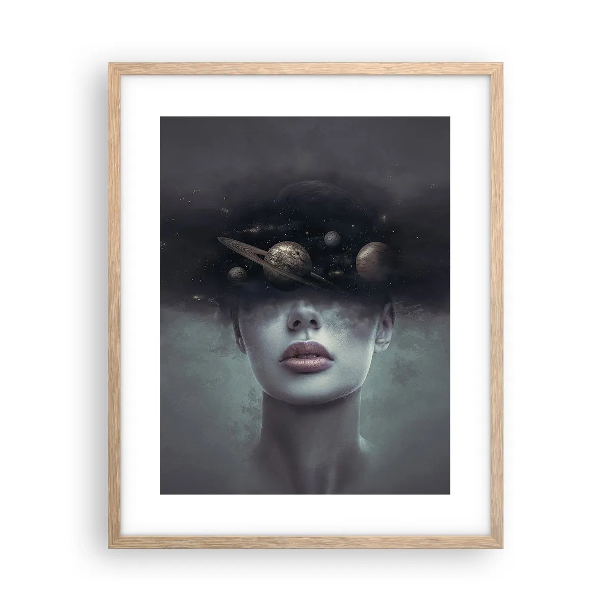 Plagát v ráme zo svetlého duba - A planéty… - 40x50 cm