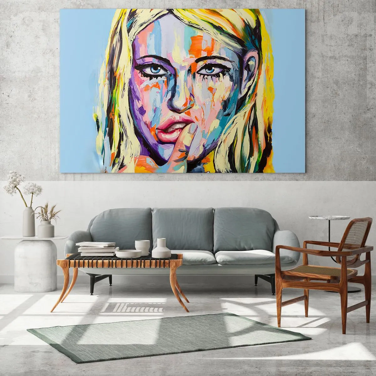 Obraz na skle - Pozri sa jej priamo do očí - 120x80 cm