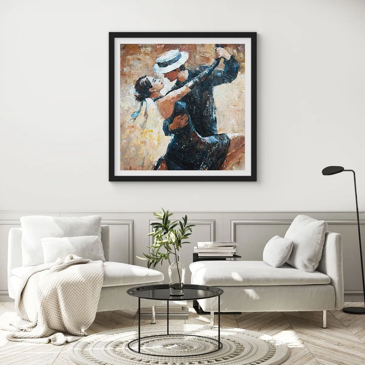 Plagát v čiernom ráme - A la Rudolf Valentino - 60x60 cm