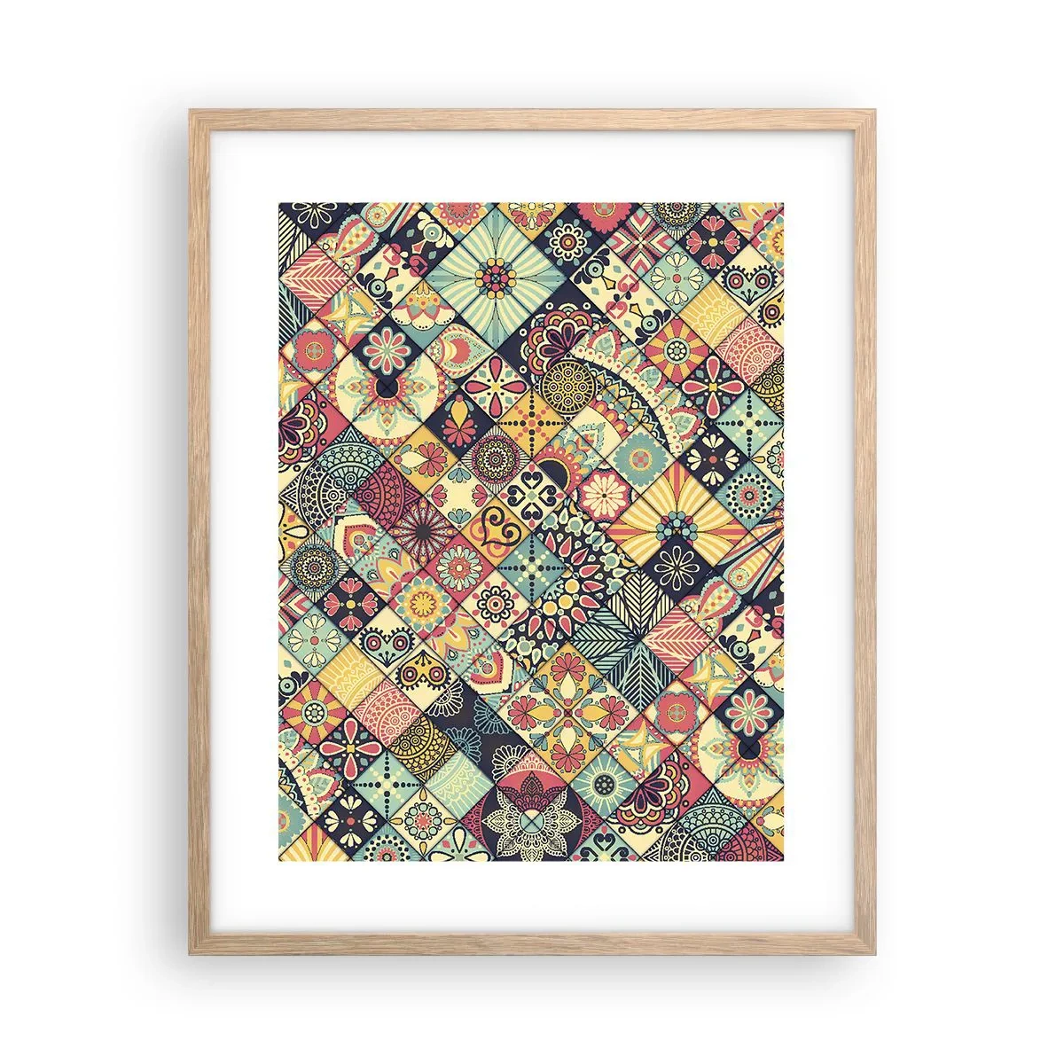 Plagát v ráme zo svetlého duba - Marocká vízia - 40x50 cm